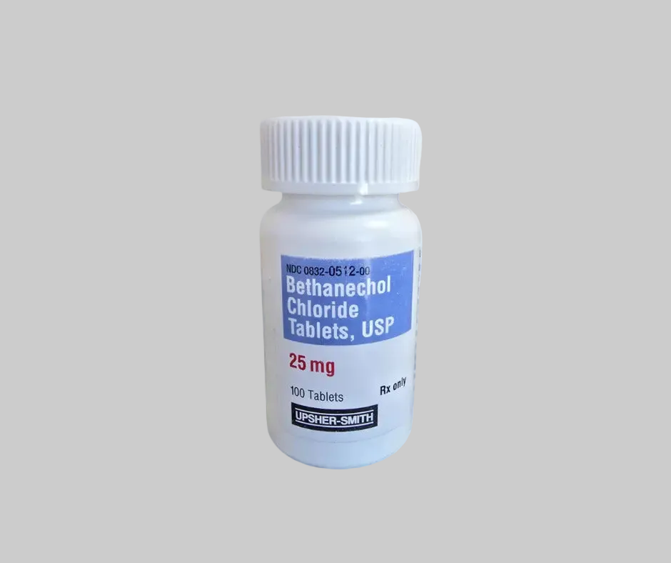 Betanecol cloruro 25 mg 100 tabletas — retención urinaria y vejiga neurógena — disponible en Bioveta