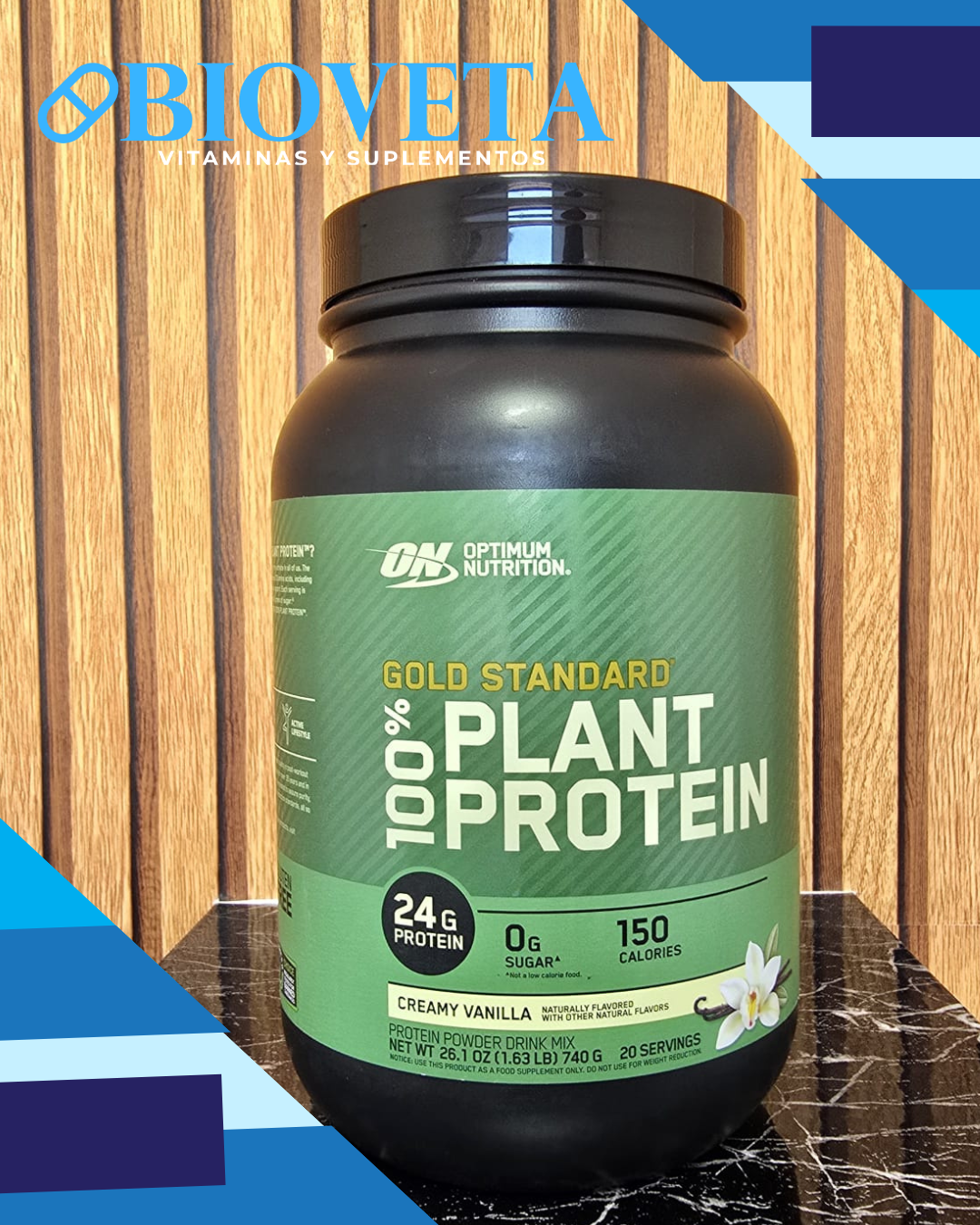 OPTIMUM NUTRITION 100% GOLD STD PLANT PROTEIN 1.63 LB VAINILLA