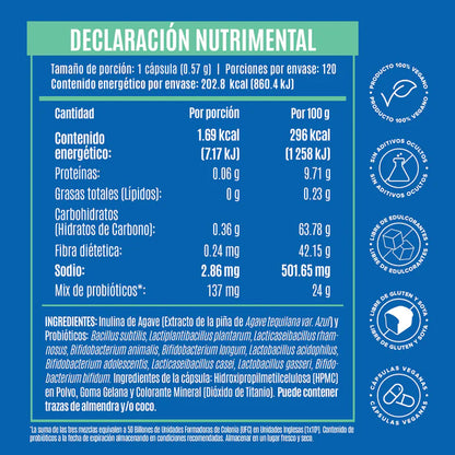 Premium All-In-One Probiotic - Probióticos con 50 Billones de UFC - 60 Cápsulas