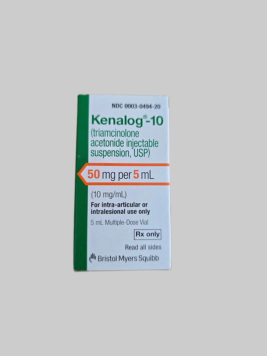 Triamcinolona 50mg/5ml Inyectable (Kenalog-10) - Artritis y Reumatología | Bioveta | Precio en México