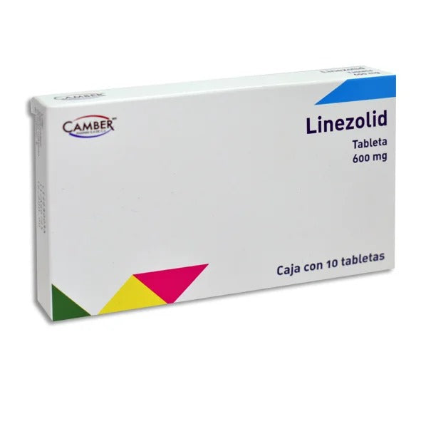 Linezolid 600 mg | 10 Tabletas | Antibiótico Gram Positivo | Camber