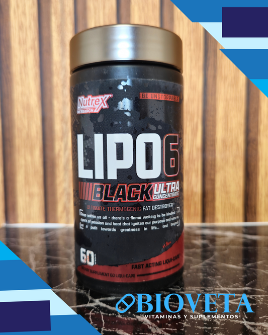 NT LIPO 6 BLACK UC 60 CAPS ROJO