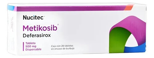 Metikosib 500 mg | Deferasirox | 28 Tabletas | Sobrecarga de Hierro | Nucitec