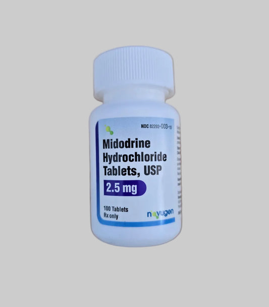 Midodrina 2.5 mg (100 Tabletas) - Hipotensión Ortostática y POTS | Bioveta | Precio en México